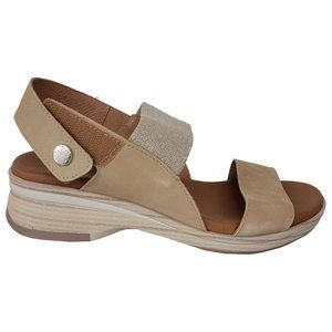 Paula Urban Nabuk Sandal Tan & Camello Size 6.5 Style 4-8443 NIB